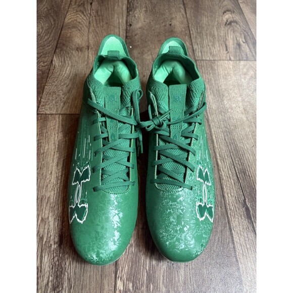 Under Armour Blur Smoke 2.0 MC Suede Football Cleats Men's 13 3027978-300 Green - Picture 1 of 7